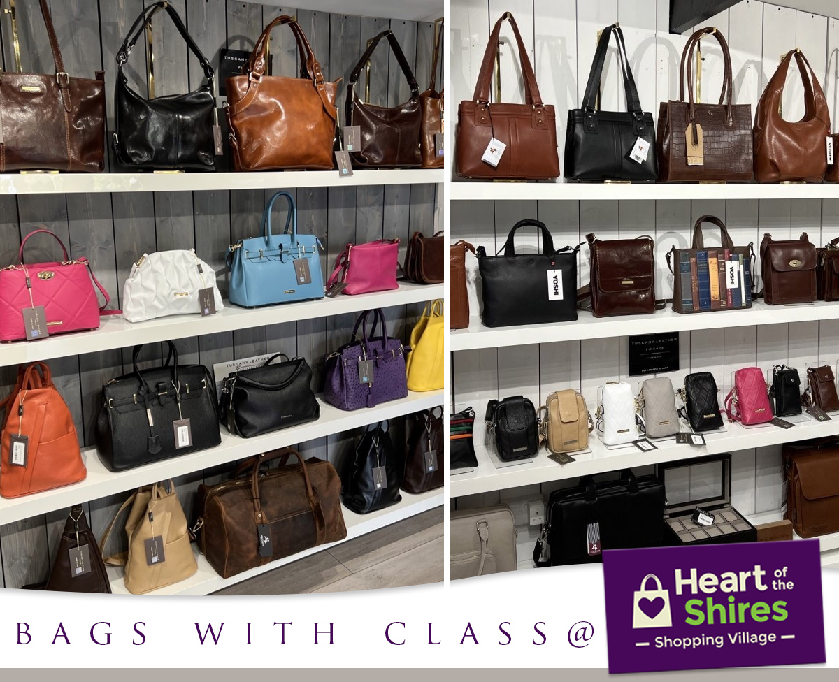 Leather Bags with Class - The Heart of the Shires shopping village